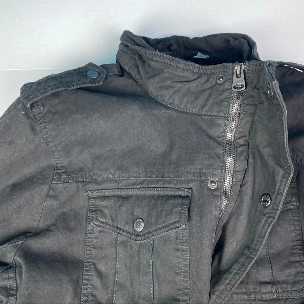 Levi's Men's XL Jacket Black Fleece Lined Heavy Winter Warm Zip Snap Front